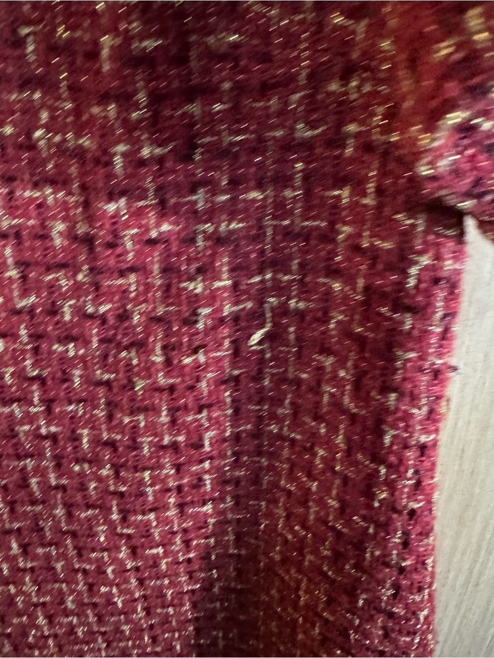 Jessica Howard Burgundy Tweed Shift Dress with Jeweled Neckline Size 10 - Picture 2 of 6